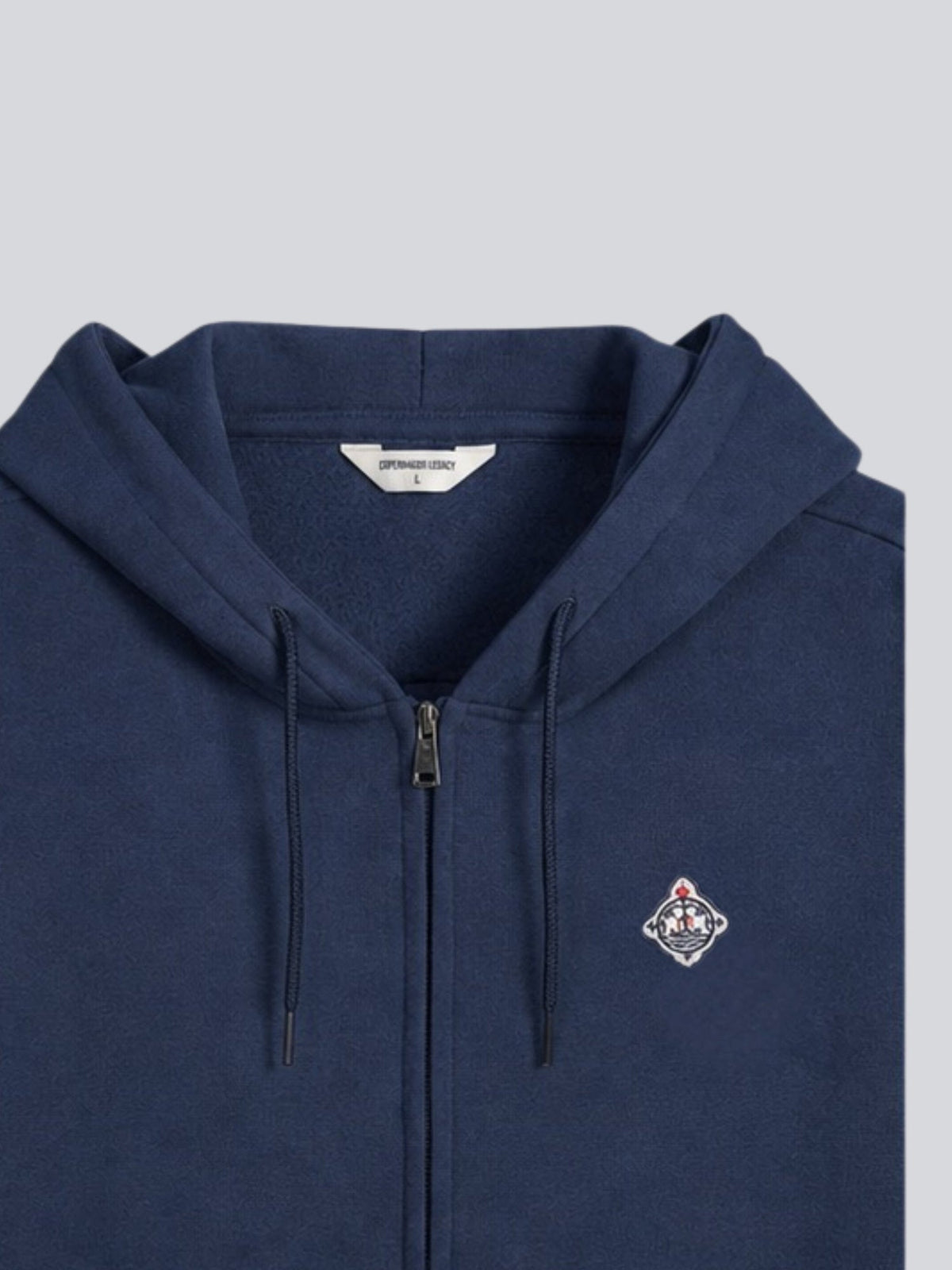Mens Hoodie Zip Sweatshirt Navy