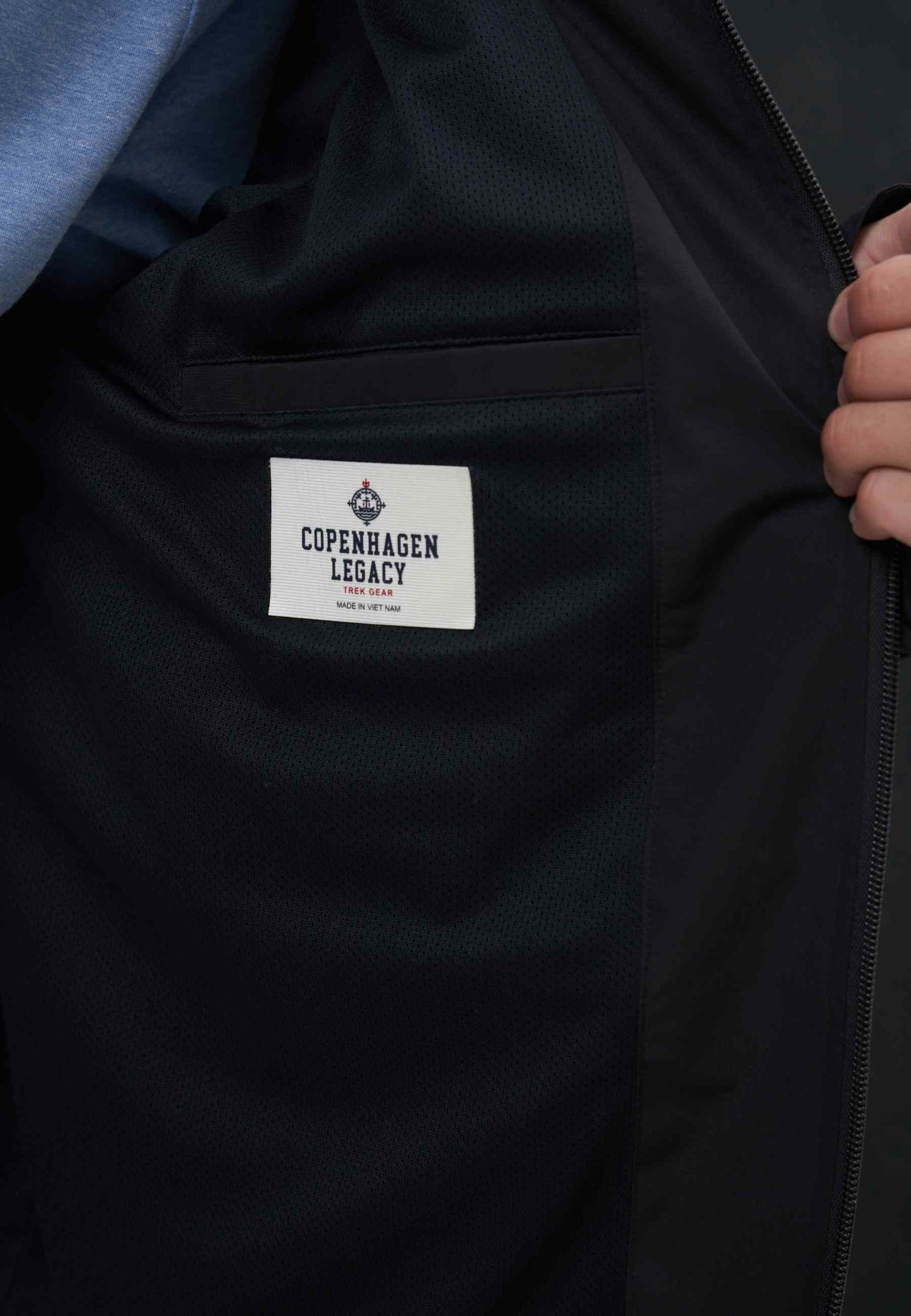 Multifunktionale Herren-Windbreaker-Jacke mit PU-Beschichtung auf der Rückseite Schwarz
