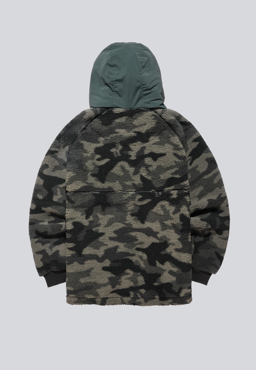 Sherpa Fleece Anorak Camo