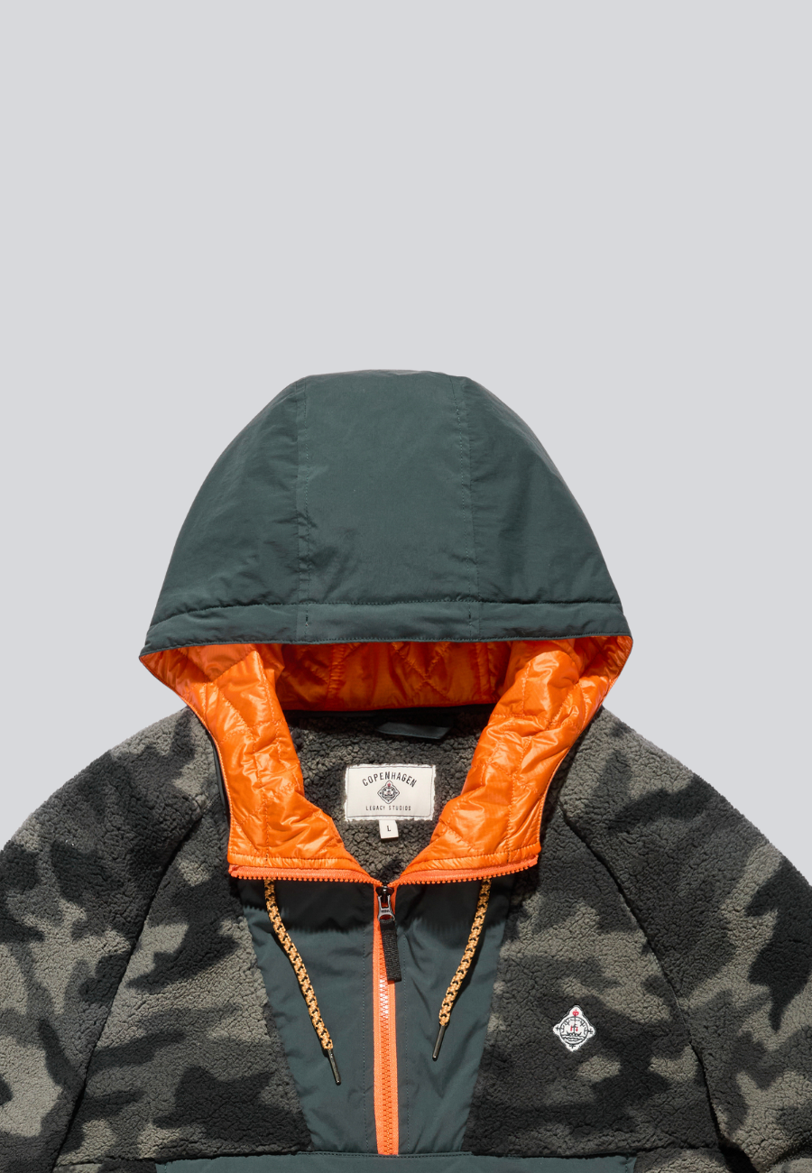 Sherpa Fleece Anorak Camo