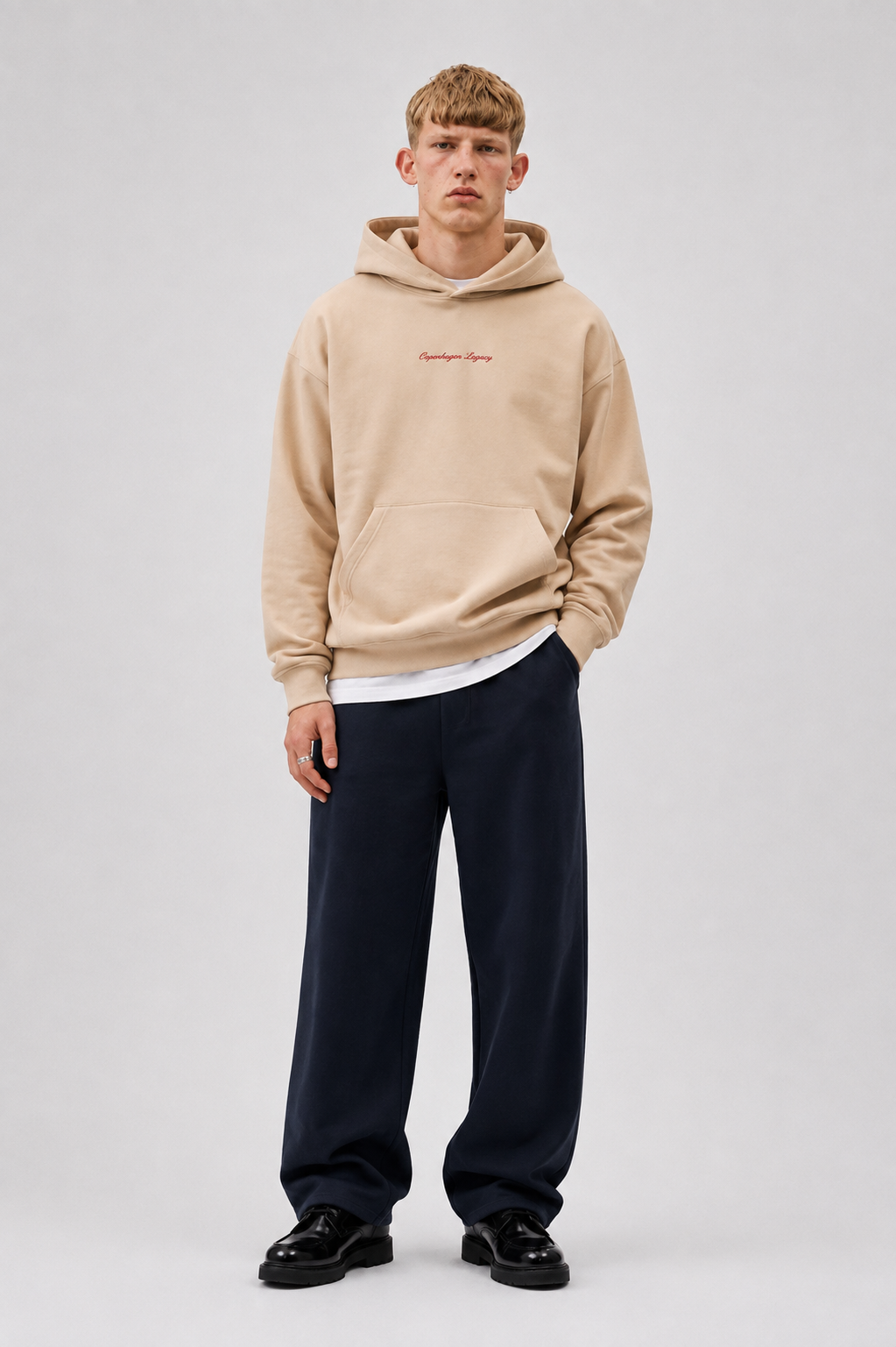 Hættetrøje Sweatshirt til mænd i Sand
