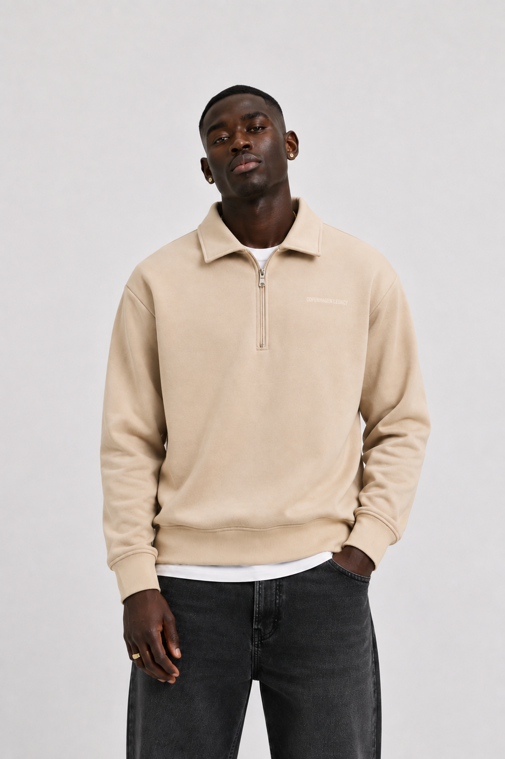 Men's Half-Zip Sweatshirt Desert