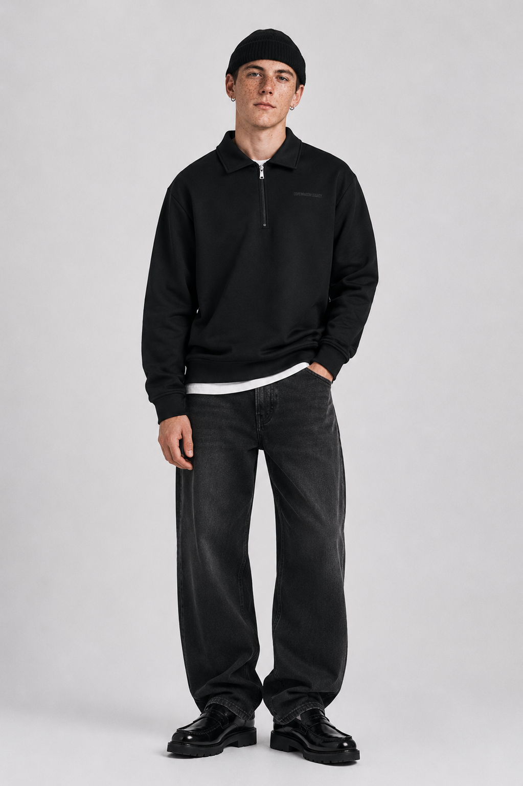 Men's Half-Zip Sweatshirt Black