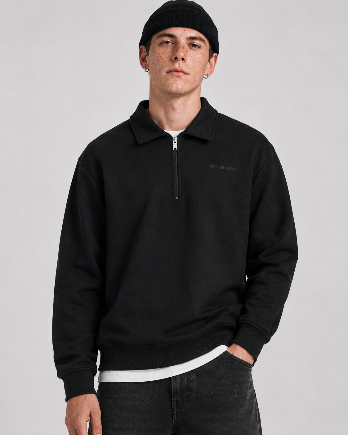 Men's Half-Zip Sweatshirt Black