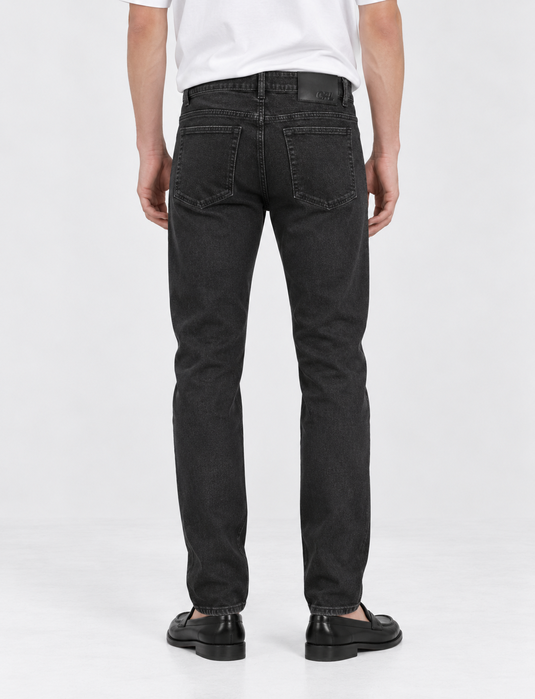 Grey Tapered Jeans – back
