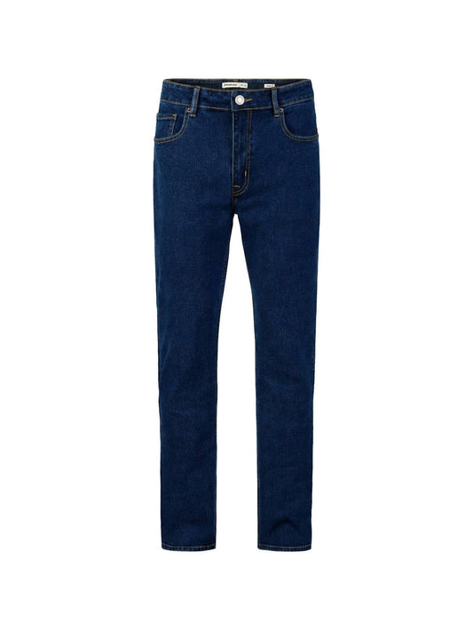 Stone Wash Blue Tapered Jeans – front