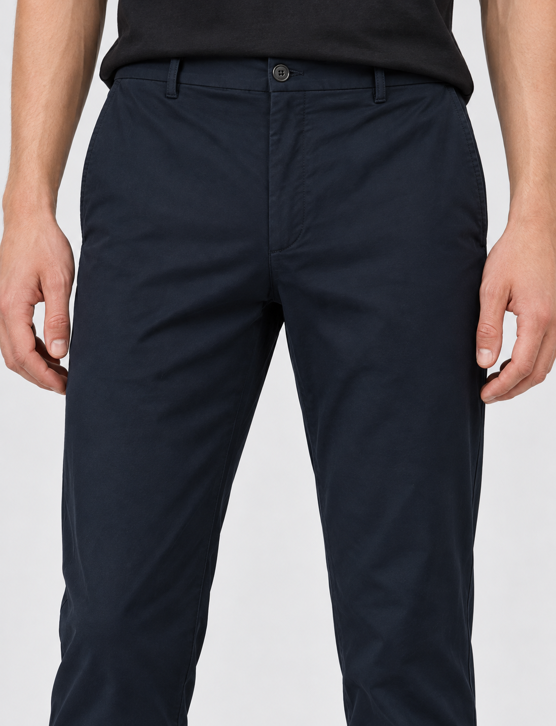 Black Super Flex Chino Pants – detail