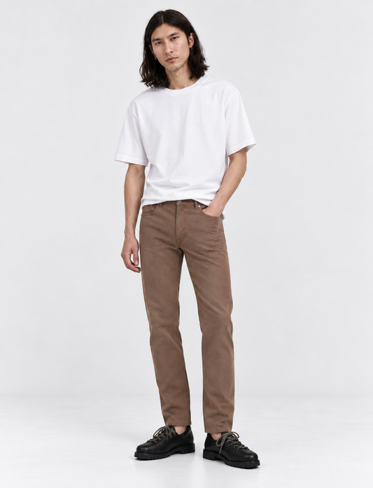 Brown Tapered Jeans – front