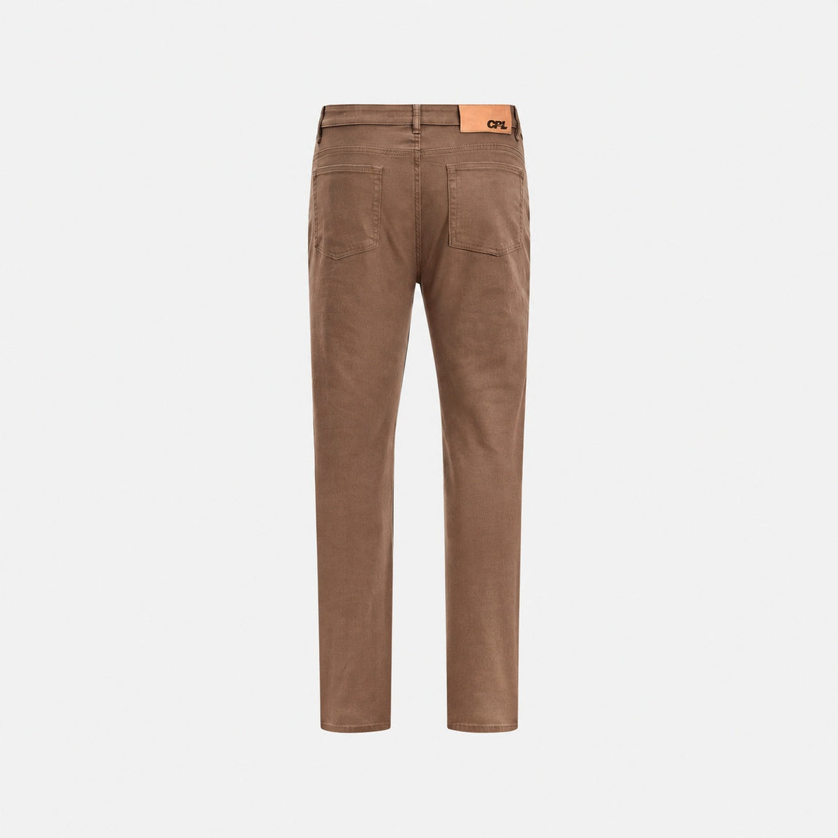 Brown Tapered Jeans – back