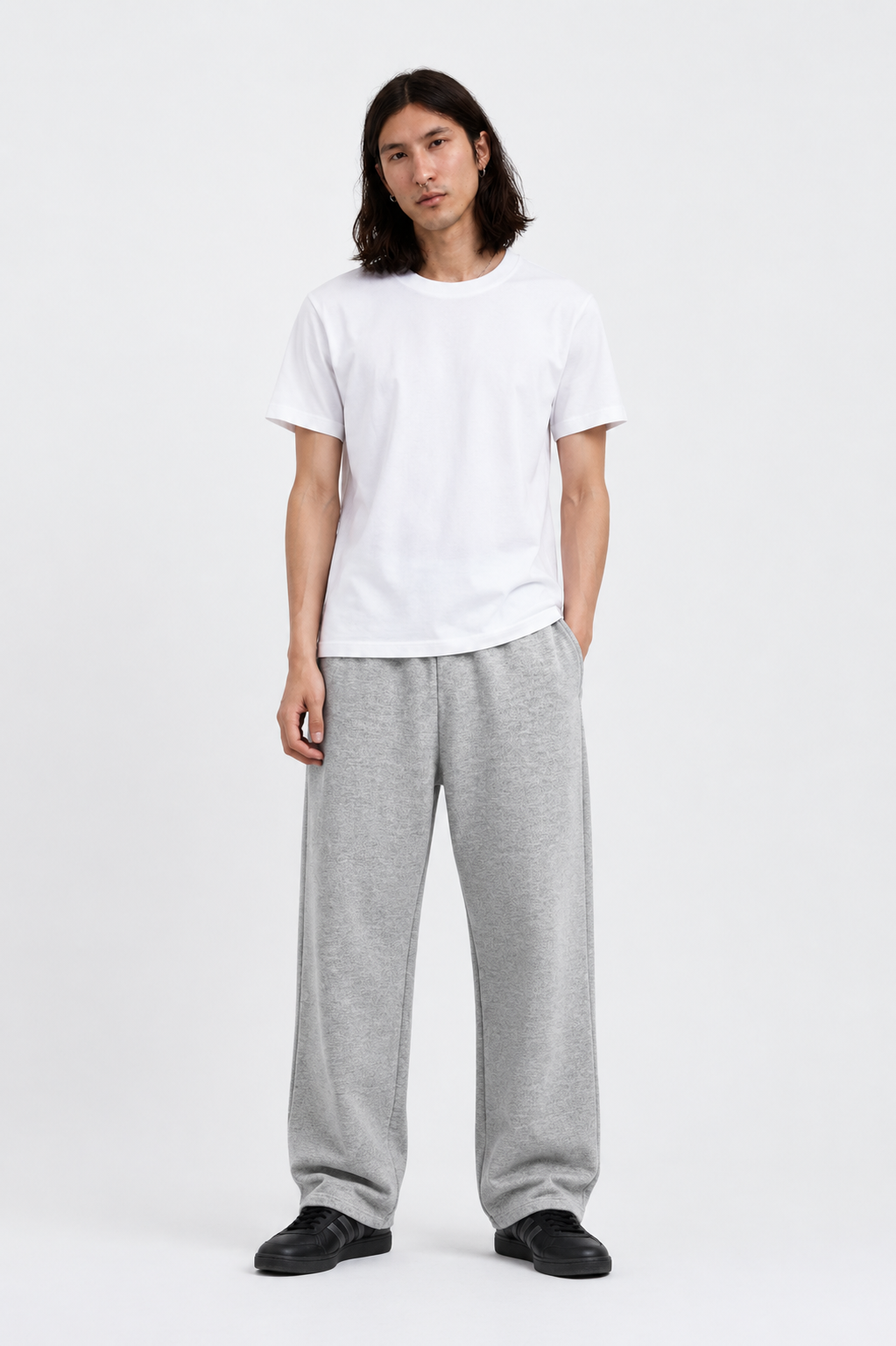 Men's Straight Leg Joggers Grey Melange
