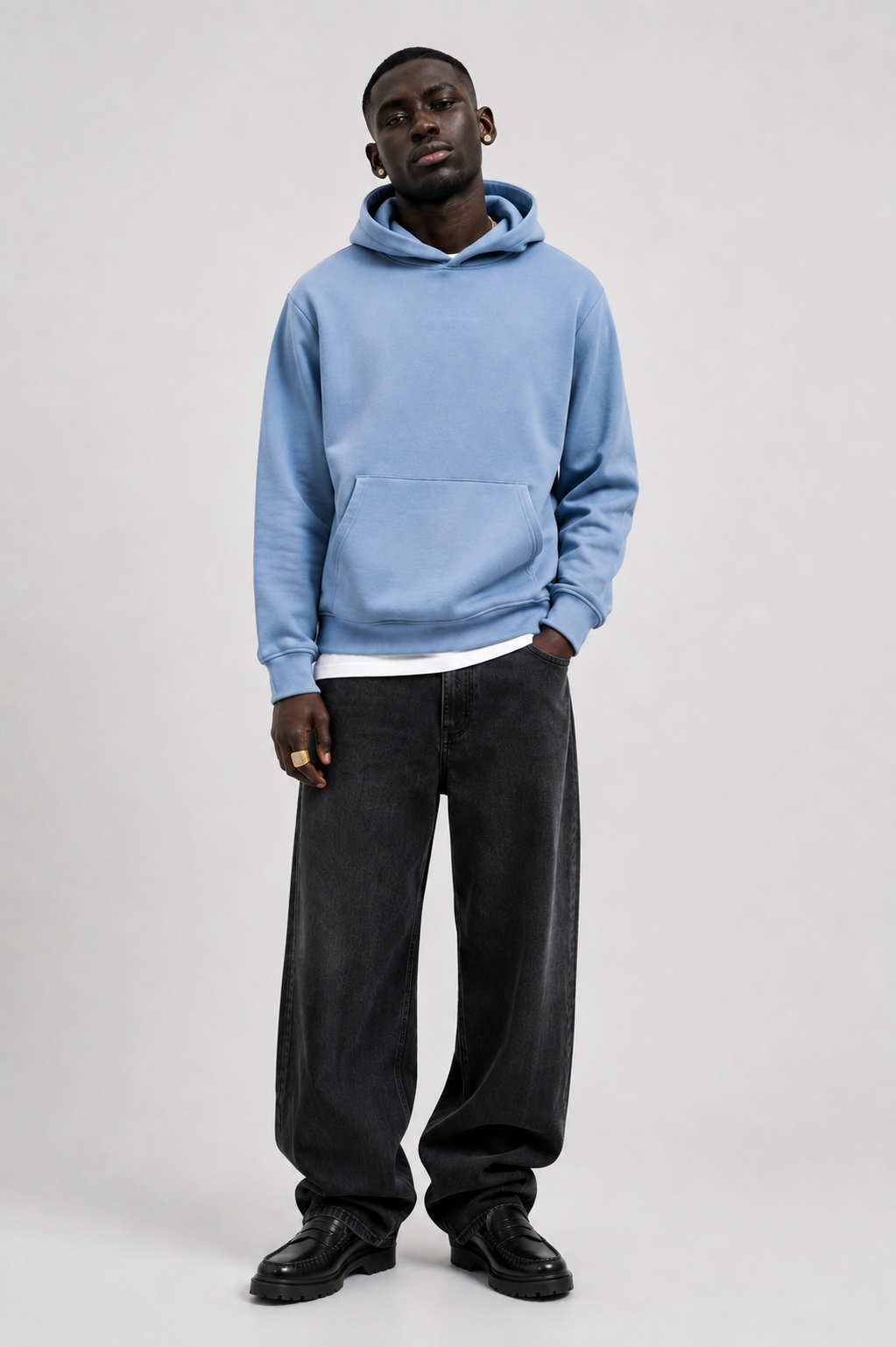 Hættetrøje Sweatshirt til mænd i Blå