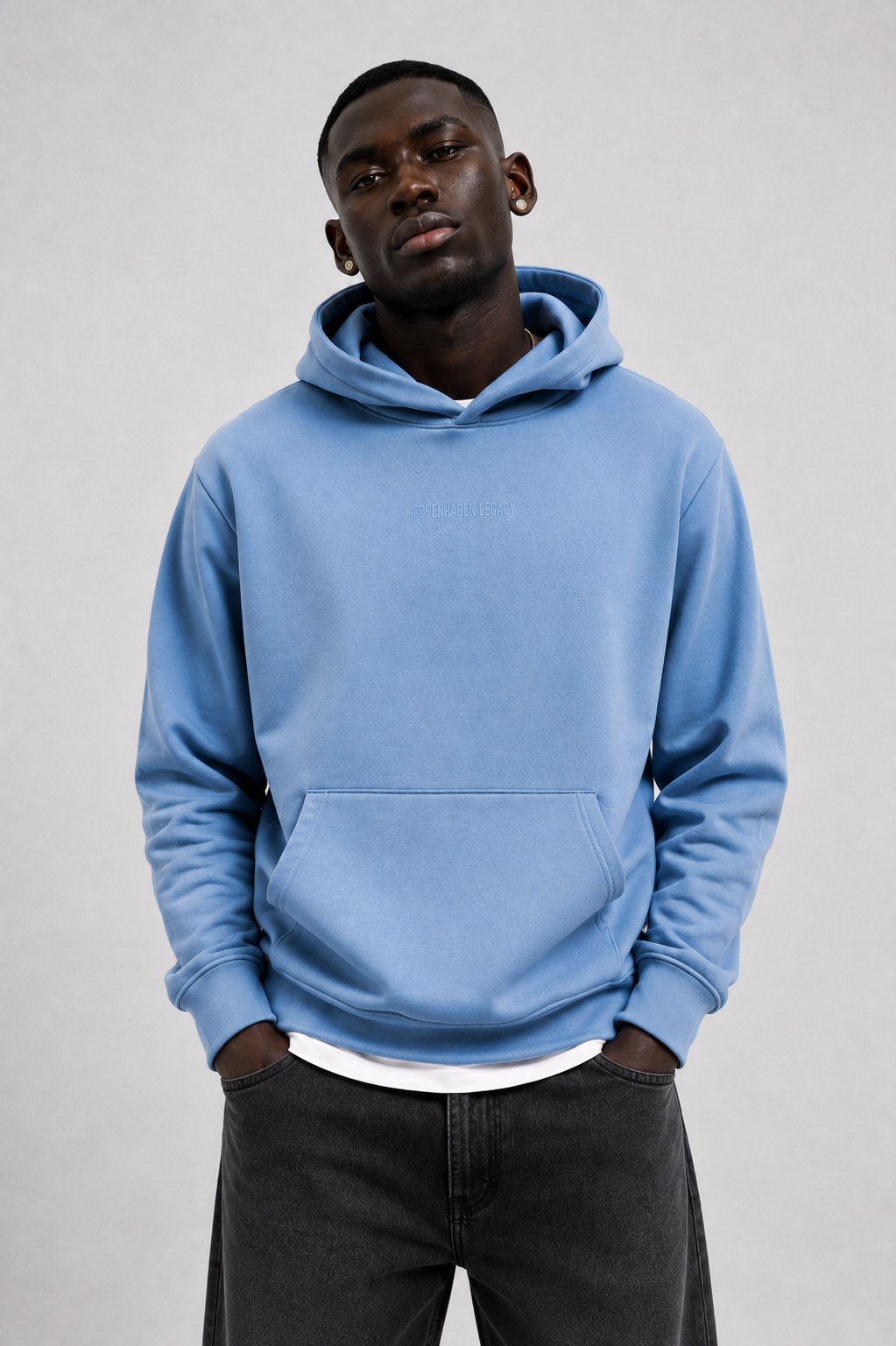 Hættetrøje Sweatshirt til mænd i Blå