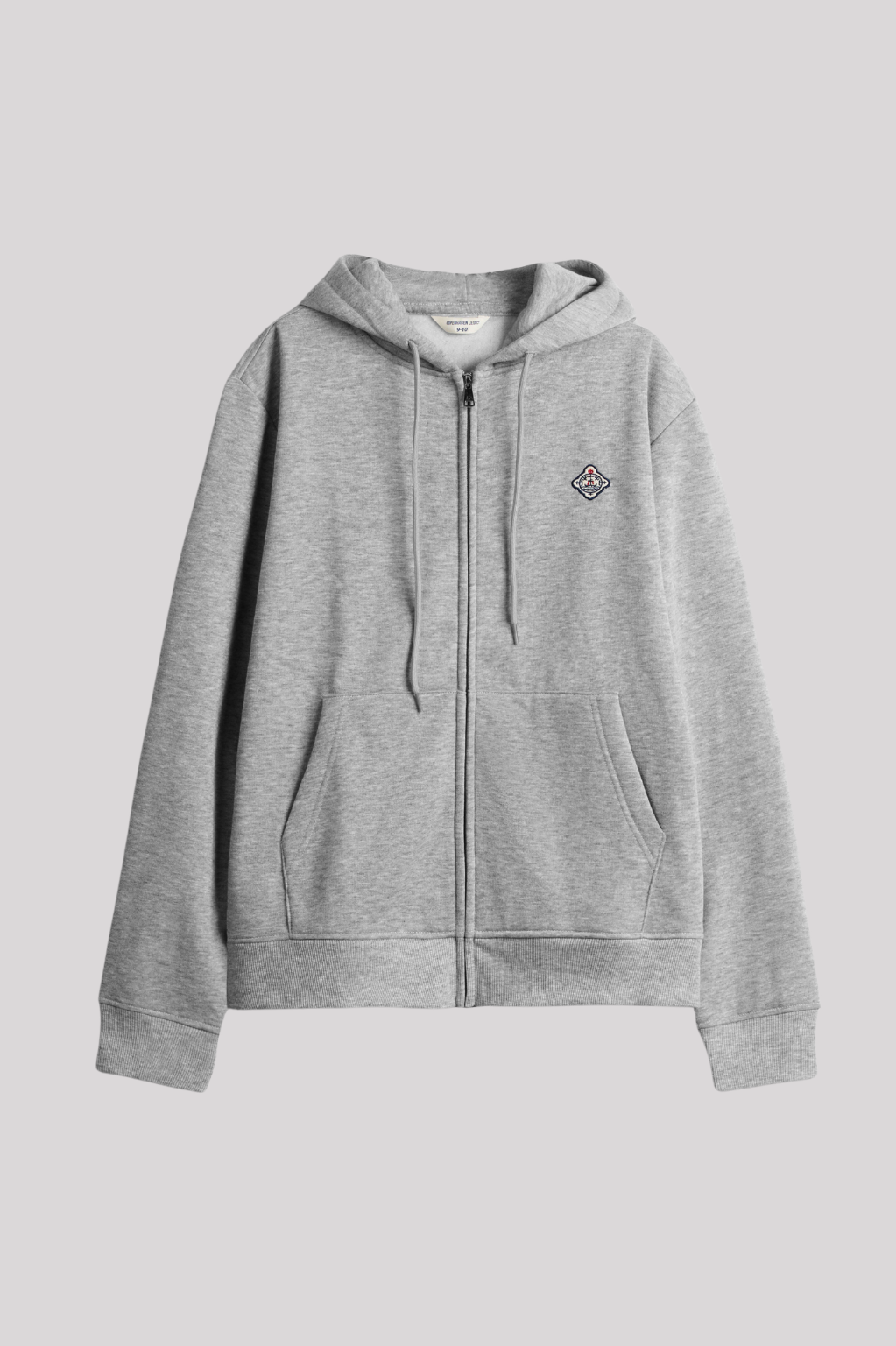 Classic Kids Zip Hoodie Grey Melange