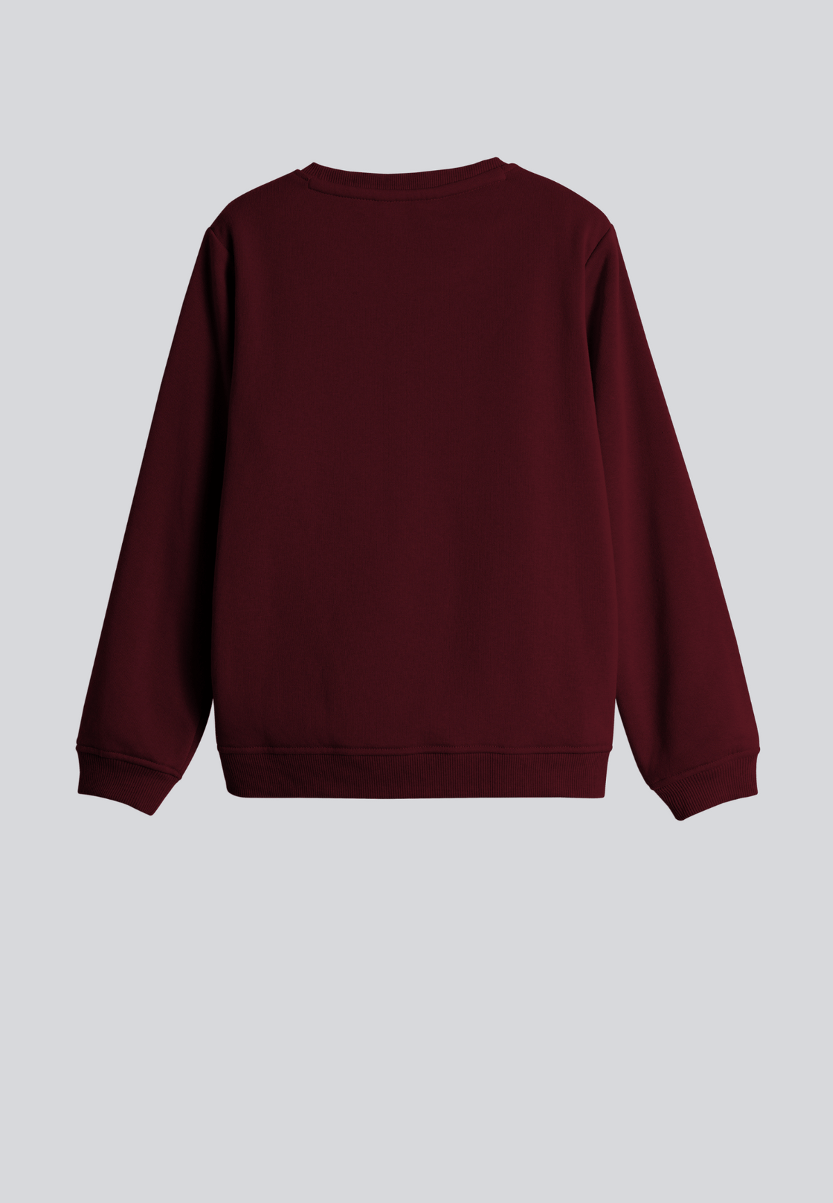 Børnesweatshirt med rund hals, bordeaux