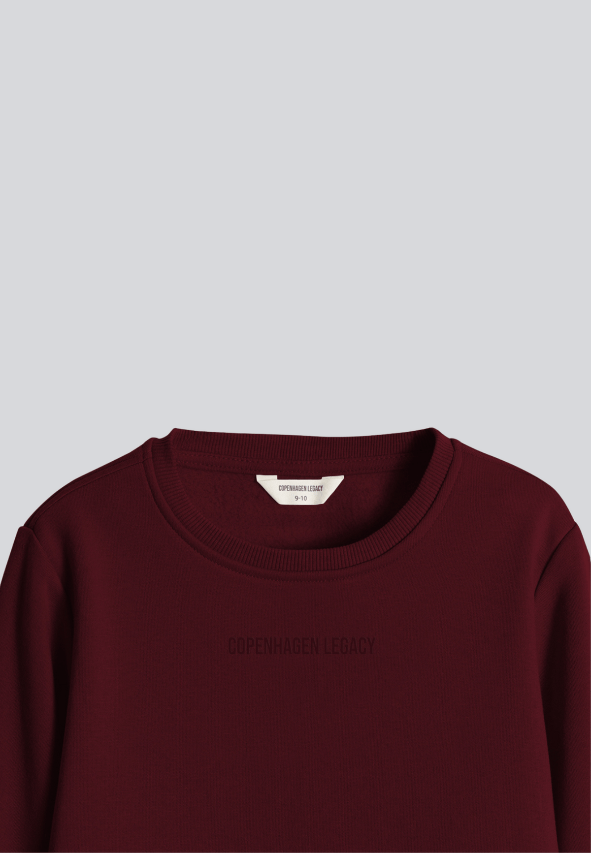 Børnesweatshirt med rund hals, bordeaux
