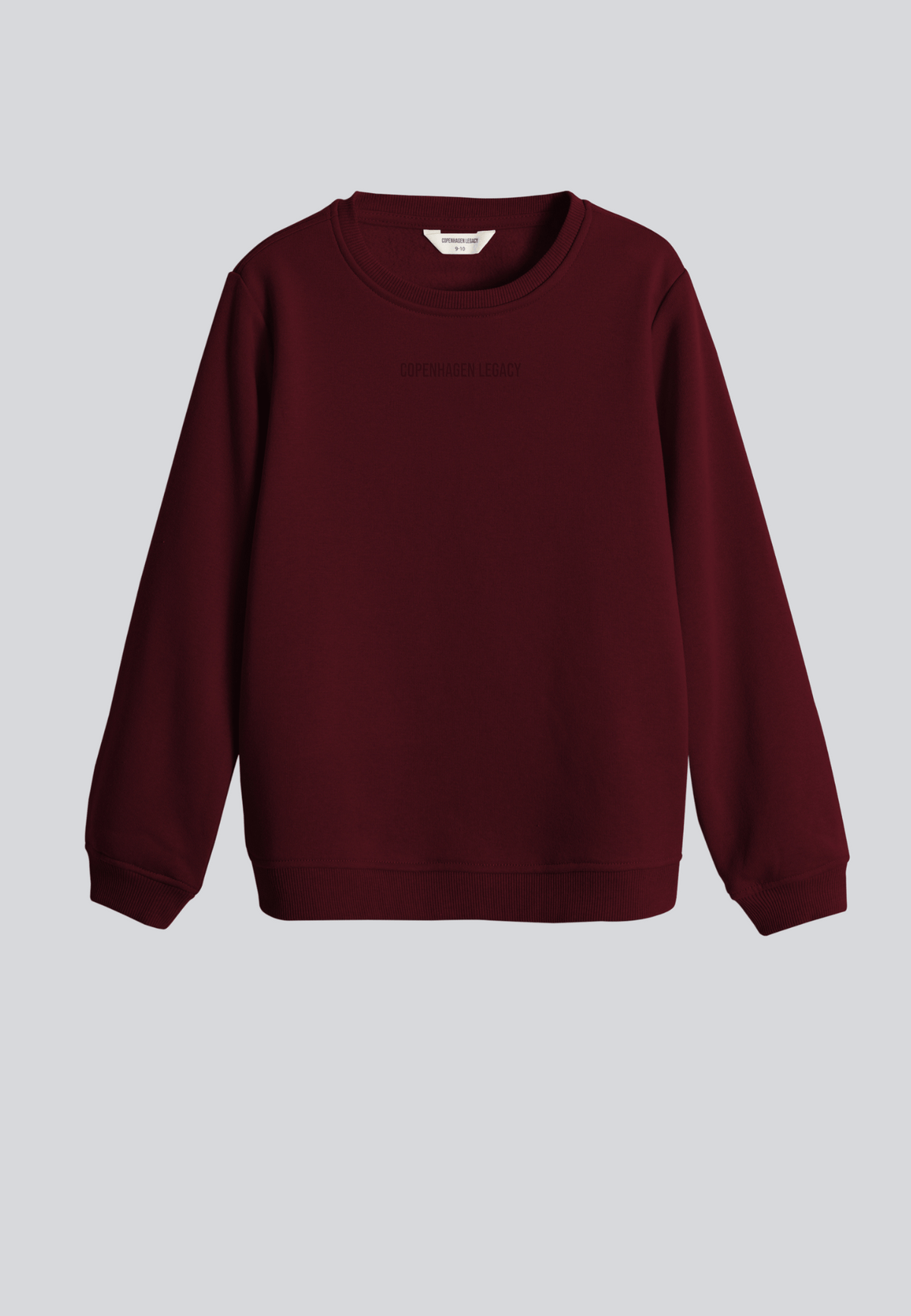 Børnesweatshirt med rund hals, bordeaux