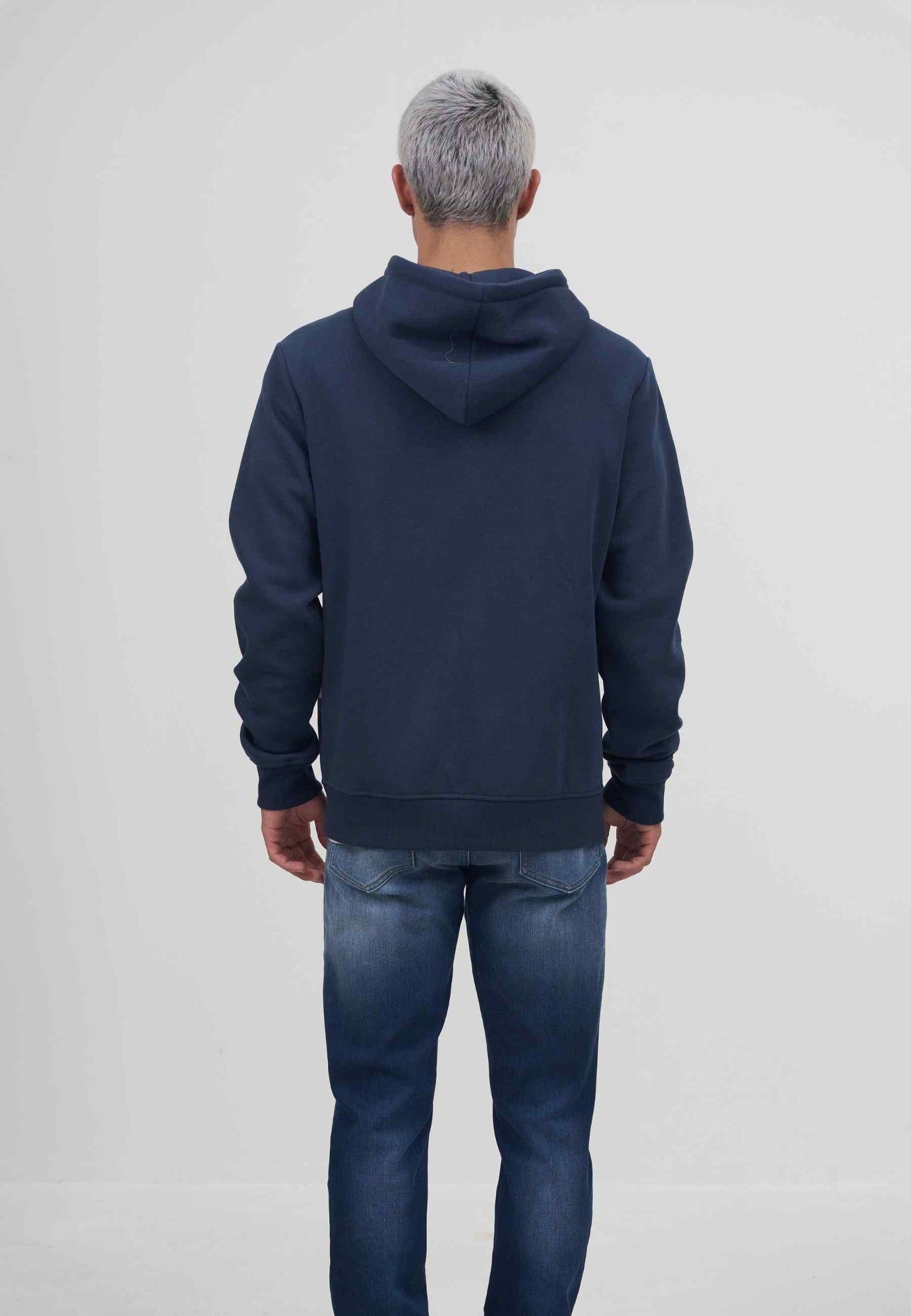 Mens Hoodie Zip Sweatshirt Navy