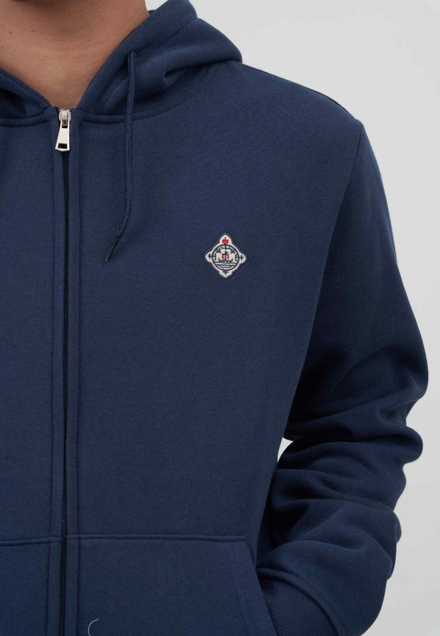 Mens Hoodie Zip Sweatshirt Navy
