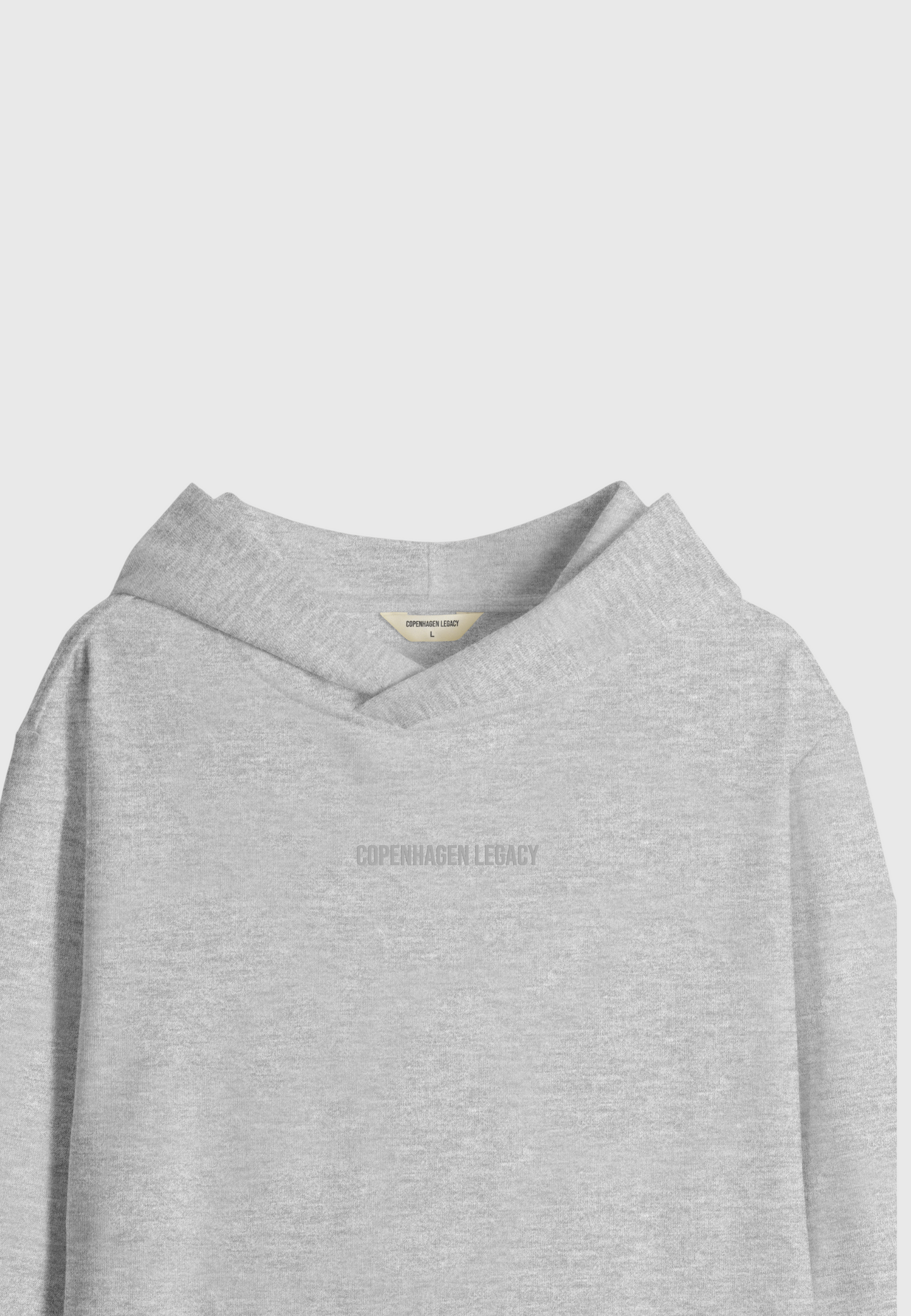 Mens Hoodie Sweatshirt Grey Melange