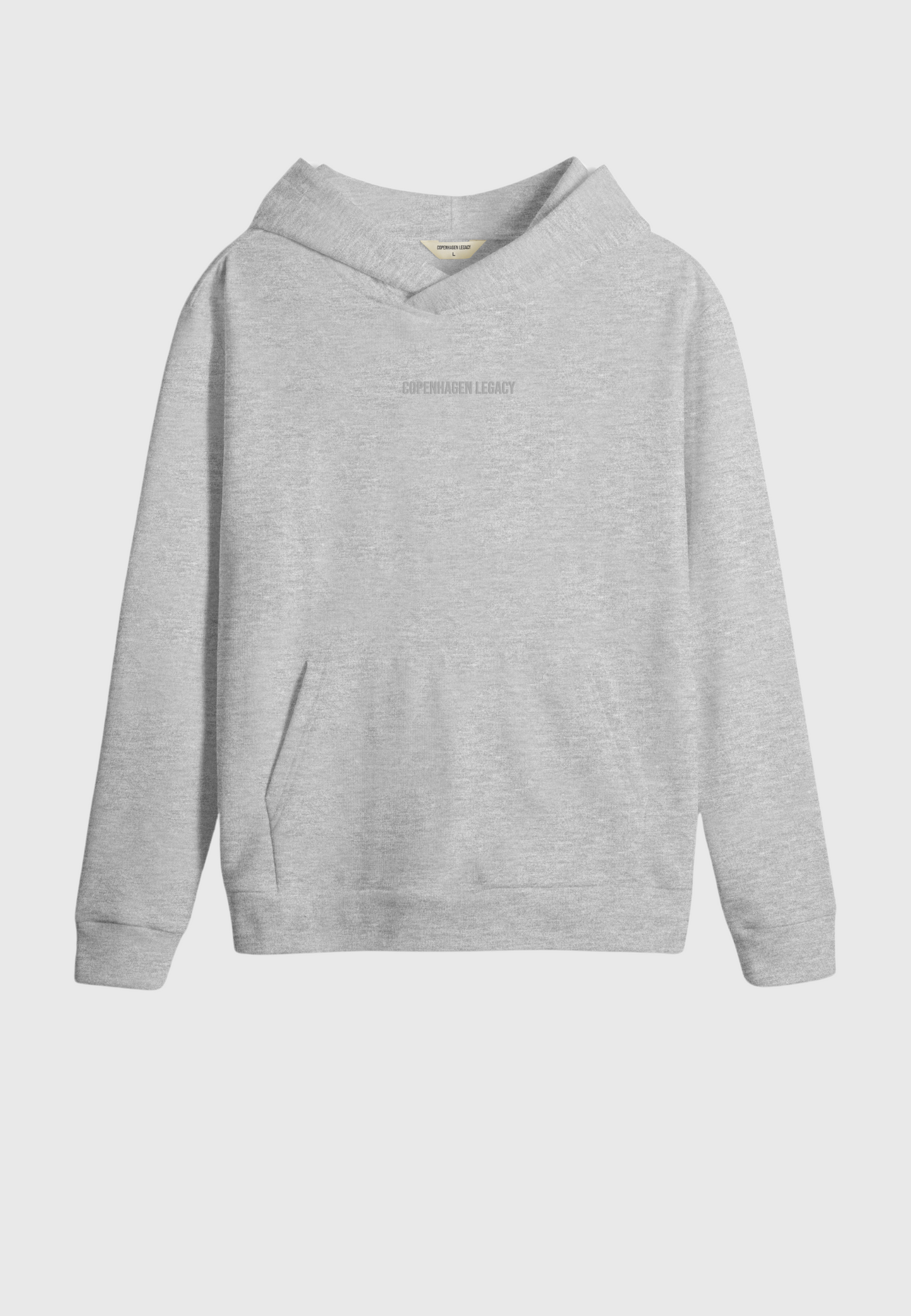 Mens Hoodie Sweatshirt Grey Melange
