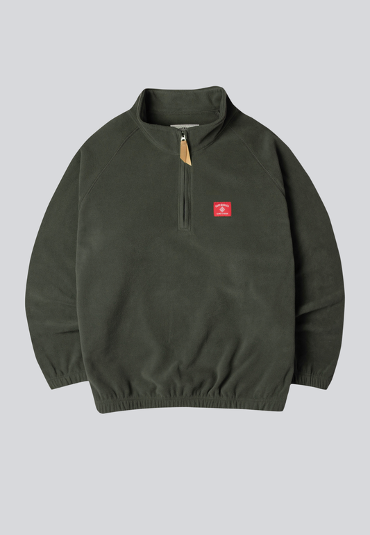 Fleece Half Zip Blouse Anthracite