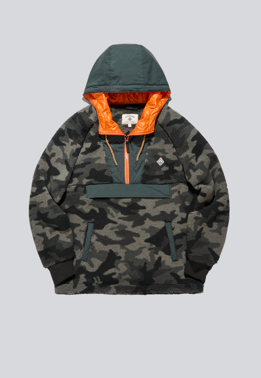 Sherpa Fleece Anorak Camo