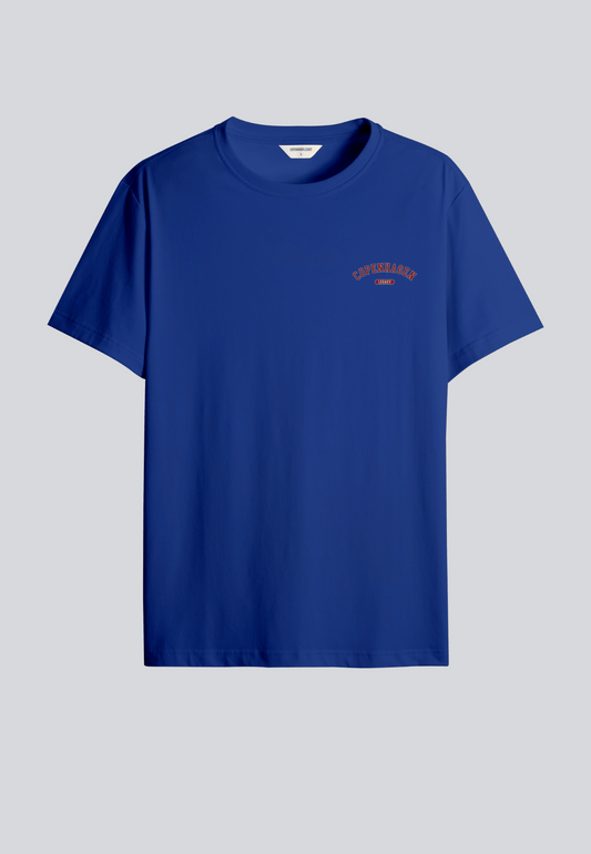 2-pakke T-shirt til mænd i armygrøn og koboltblå med print