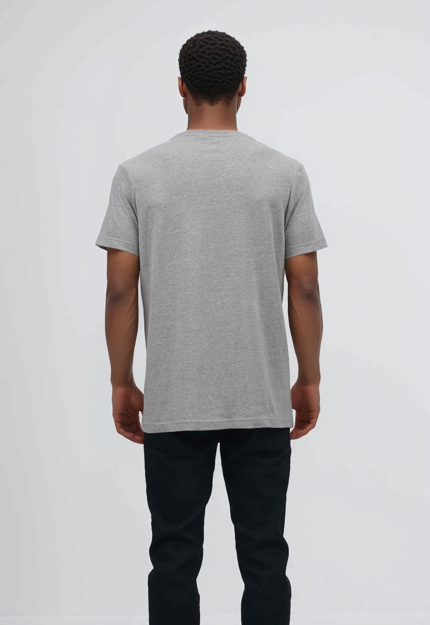 Mens T-shirt 2 Pack Grey Melange and Antracite