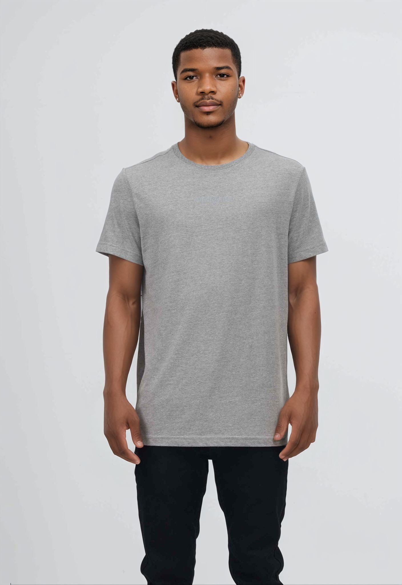 Mens T-shirt 2 Pack Grey Melange and Antracite